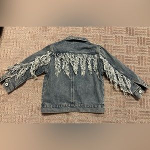 SOLD❌ Custom Denim Fringe Jacket - 3T